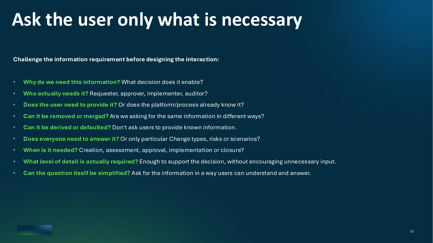 Home Office analysis challenging which information users actually need to provide